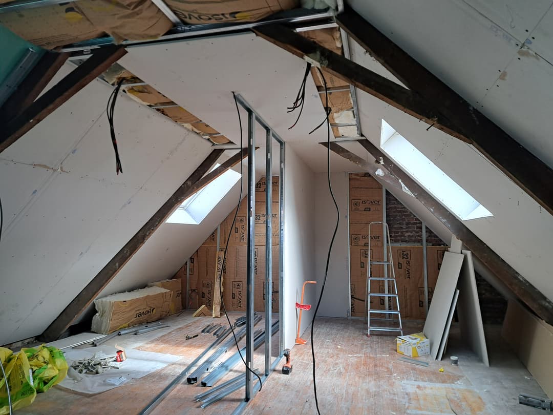 Rénovation plâtrerie chantier