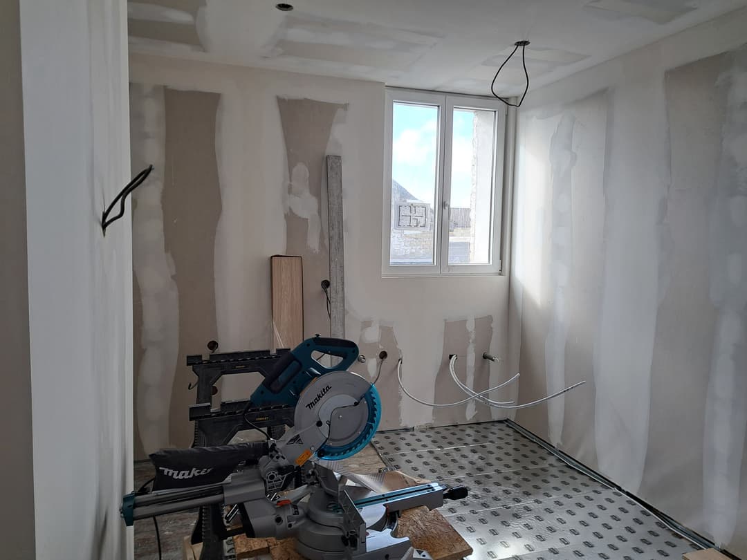 Rénovation plâtrerie chantier