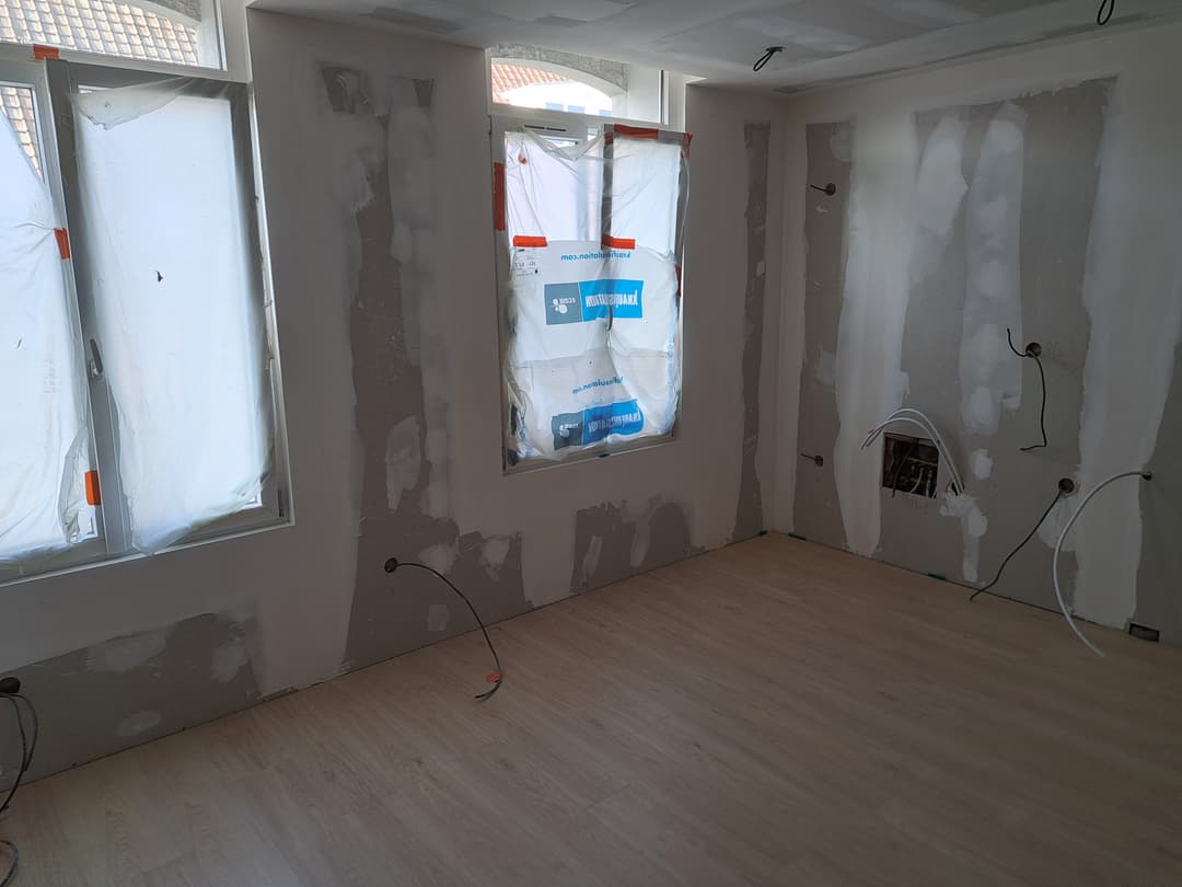 Rénovation plâtrerie chantier